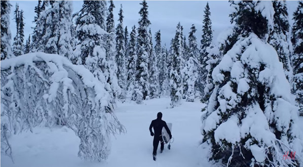 Surfing in the cold